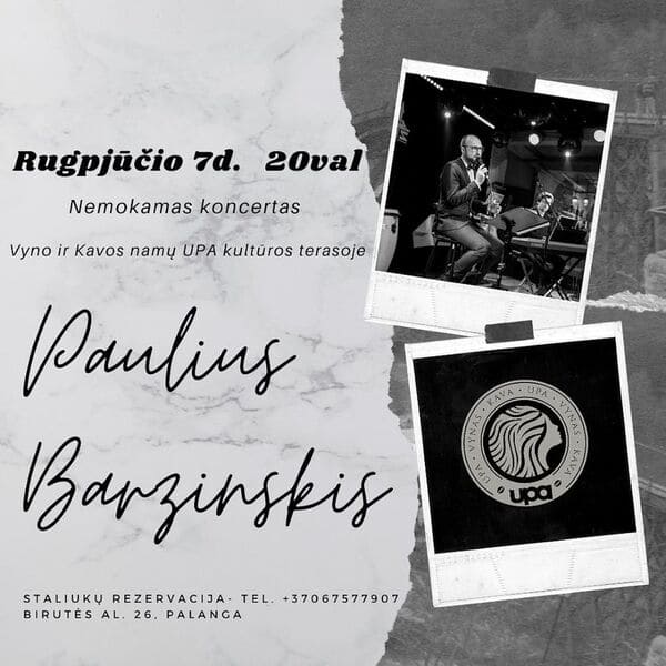 Pauliaus Barzinskio koncertas viešbutyje Grand Baltic Dunes Palangoje